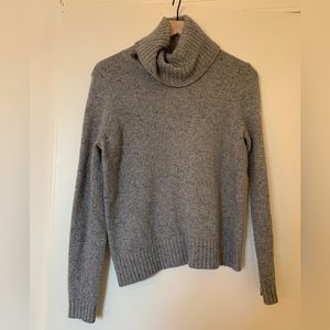 I. Crew wool turtleneck sweater, gray, size M